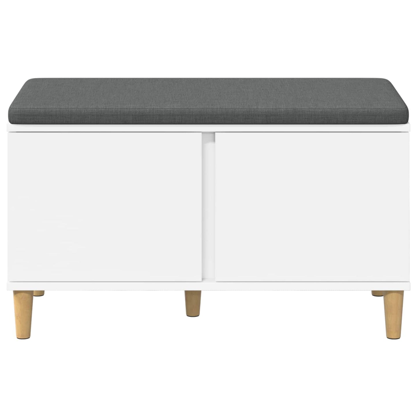 vidaXL Hall Bench White 80 x 38 x 46 cm Engineered Wood and Fabric