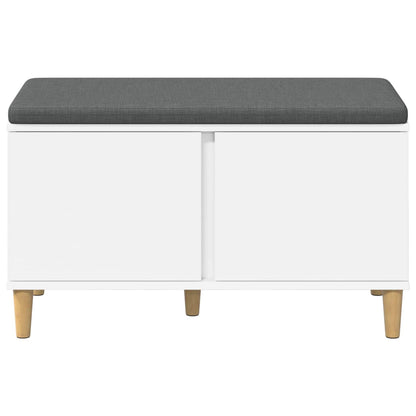vidaXL Hall Bench White 80 x 38 x 46 cm Engineered Wood and Fabric