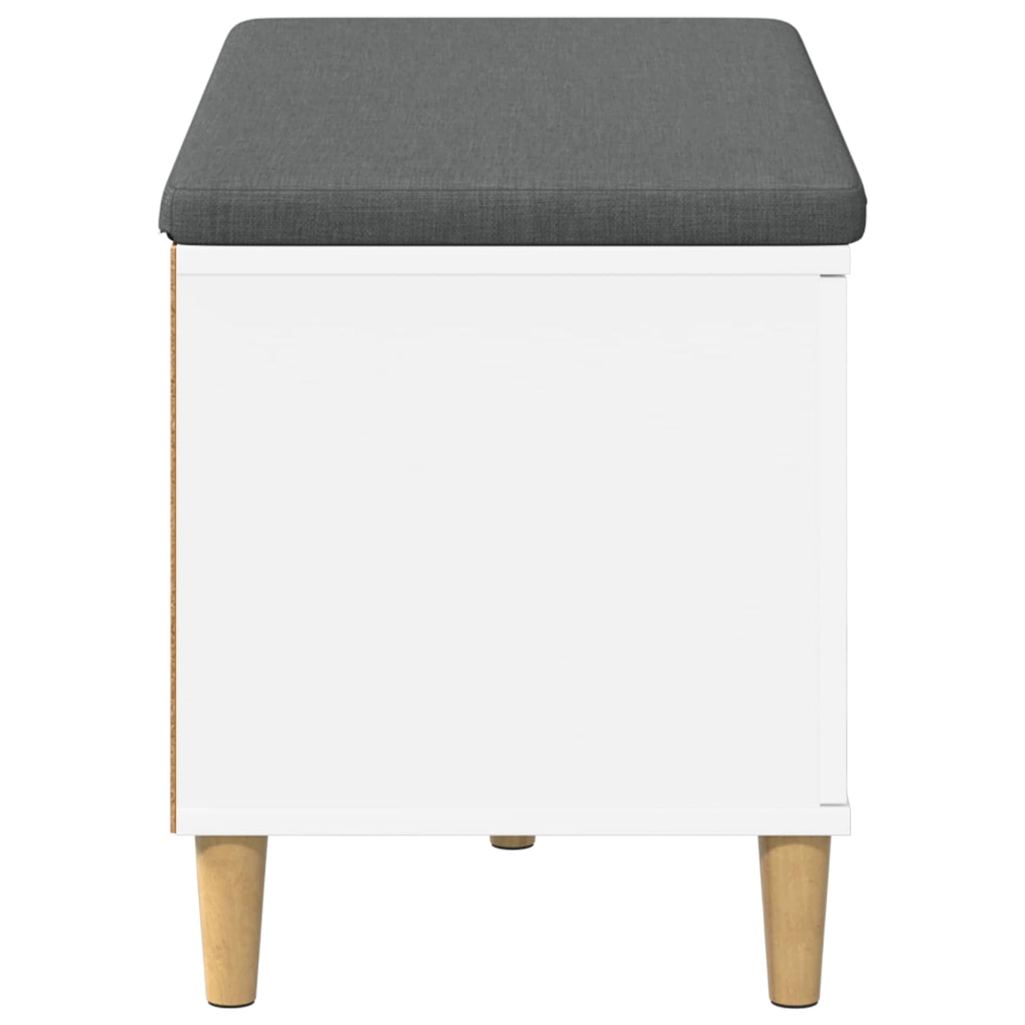 vidaXL Hall Bench White 80 x 38 x 46 cm Engineered Wood and Fabric