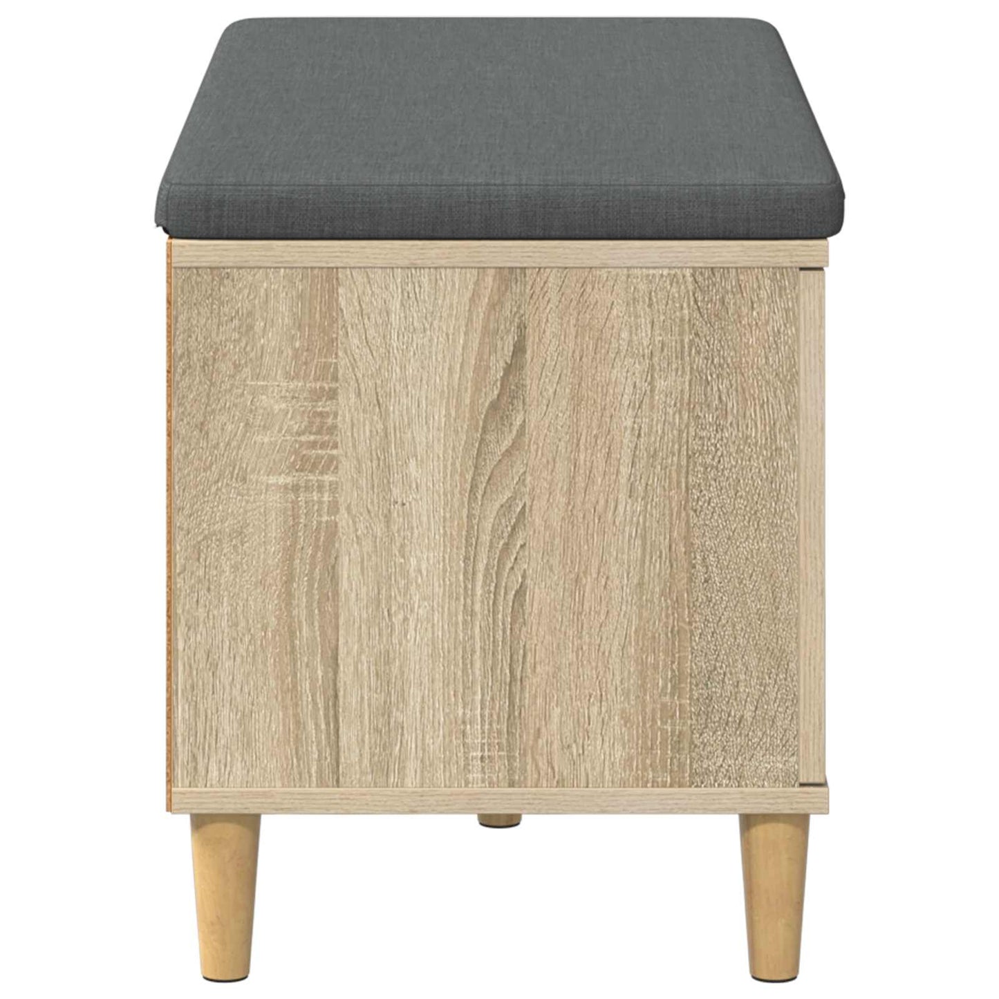 vidaXL Hall Bench with Cushion with Storage Sonoma Oak 80 x 38 x 46 cm
