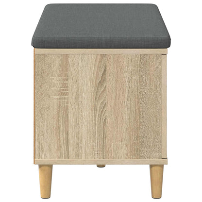 vidaXL Hall Bench with Cushion with Storage Sonoma Oak 80 x 38 x 46 cm