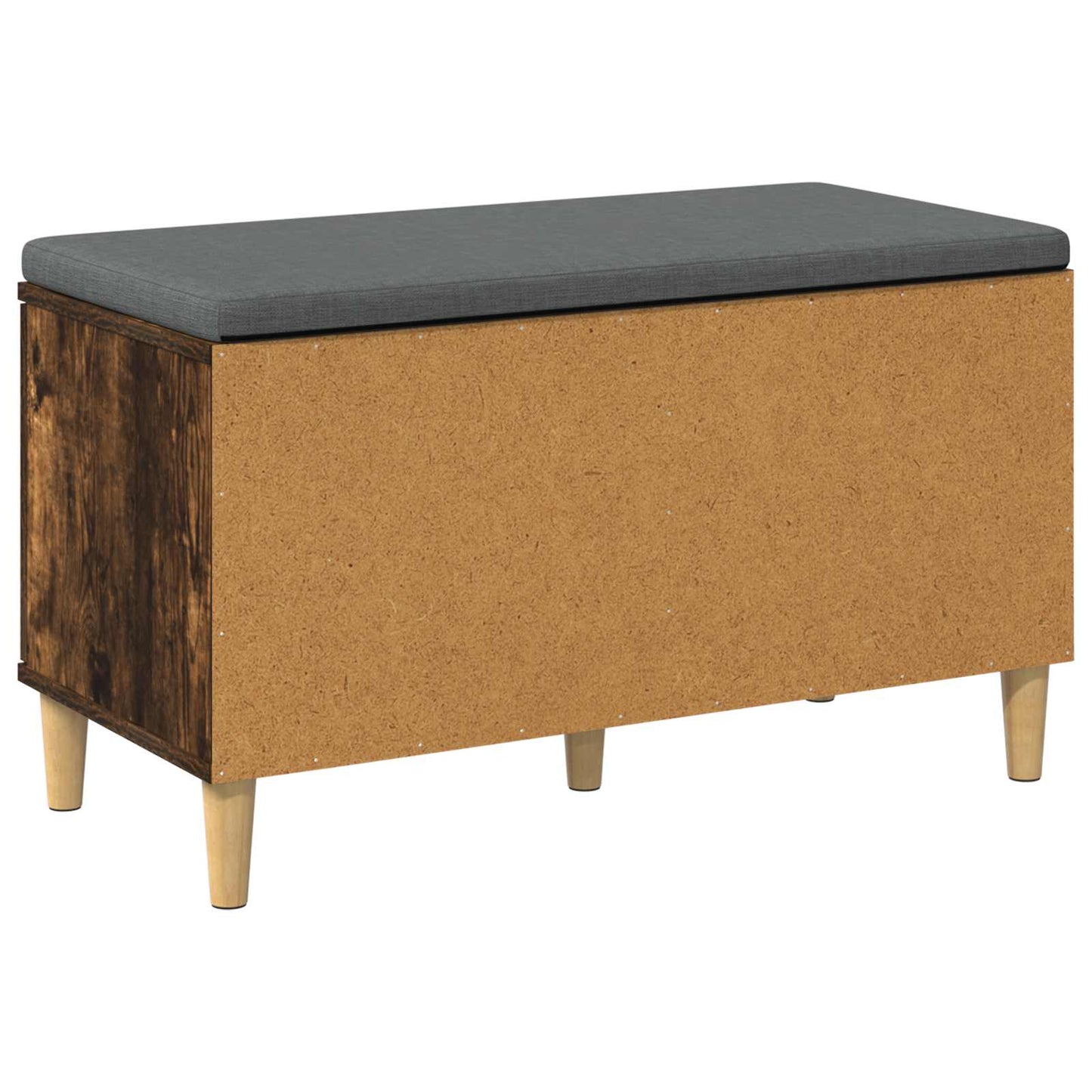 vidaXL Hall Bench with Cushion with Storage Smoked Oak 80 x 38 x 46 cm