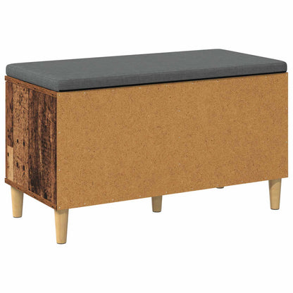 vidaXL Hall Bench Old Wood 80 x 38 x 46 cm Engineered Wood and Fabric