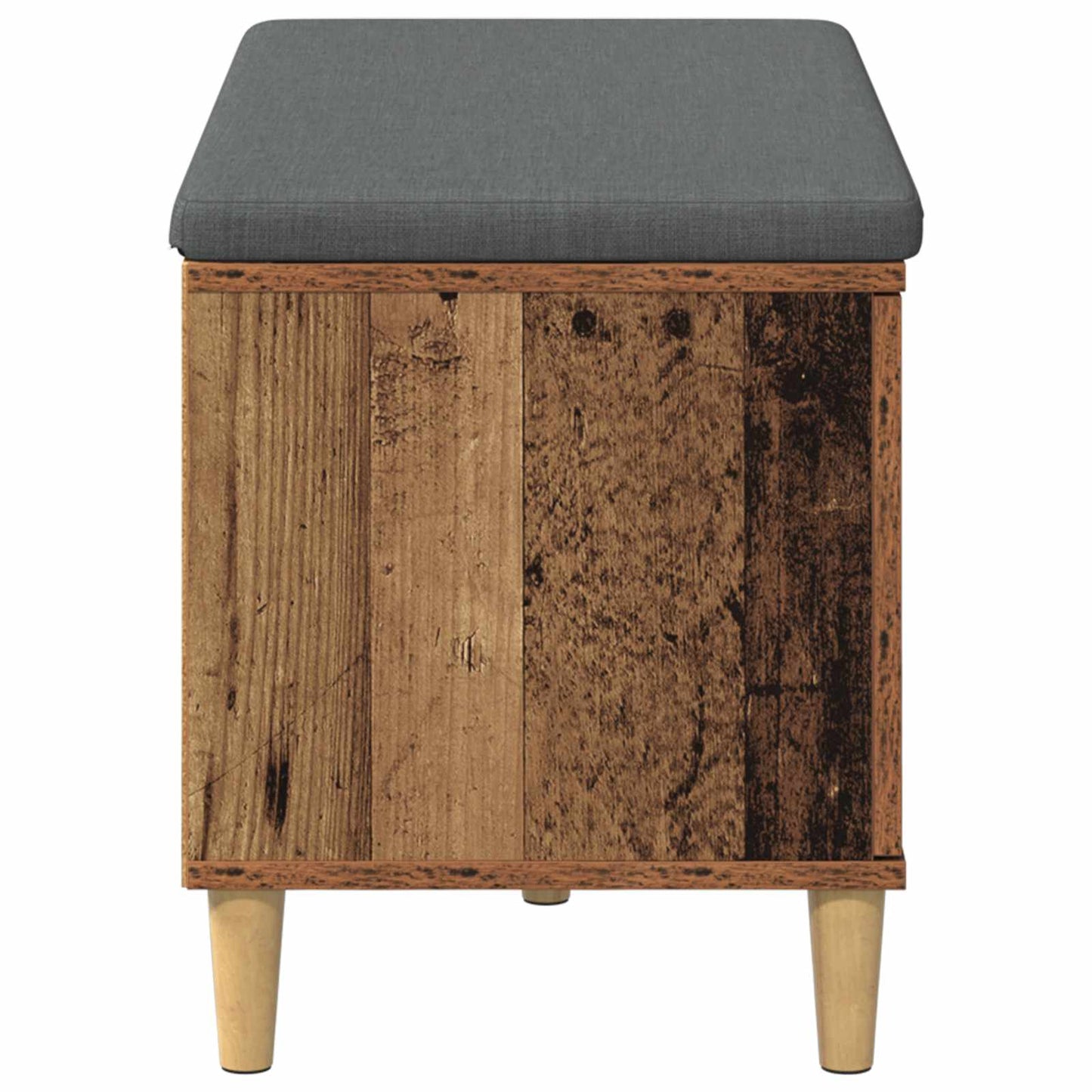 vidaXL Hall Bench Old Wood 80 x 38 x 46 cm Engineered Wood and Fabric