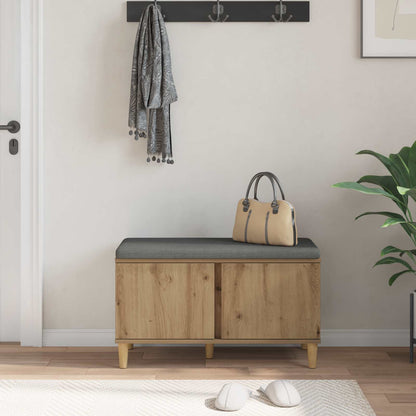 vidaXL Hall Bench Artisan Oak 80 x 38 x 46 cm