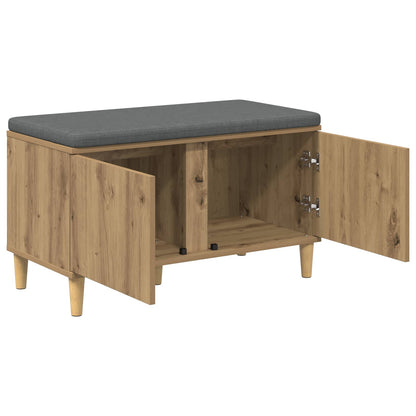 vidaXL Hall Bench Artisan Oak 80 x 38 x 46 cm