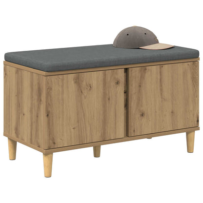 vidaXL Hall Bench Artisan Oak 80 x 38 x 46 cm