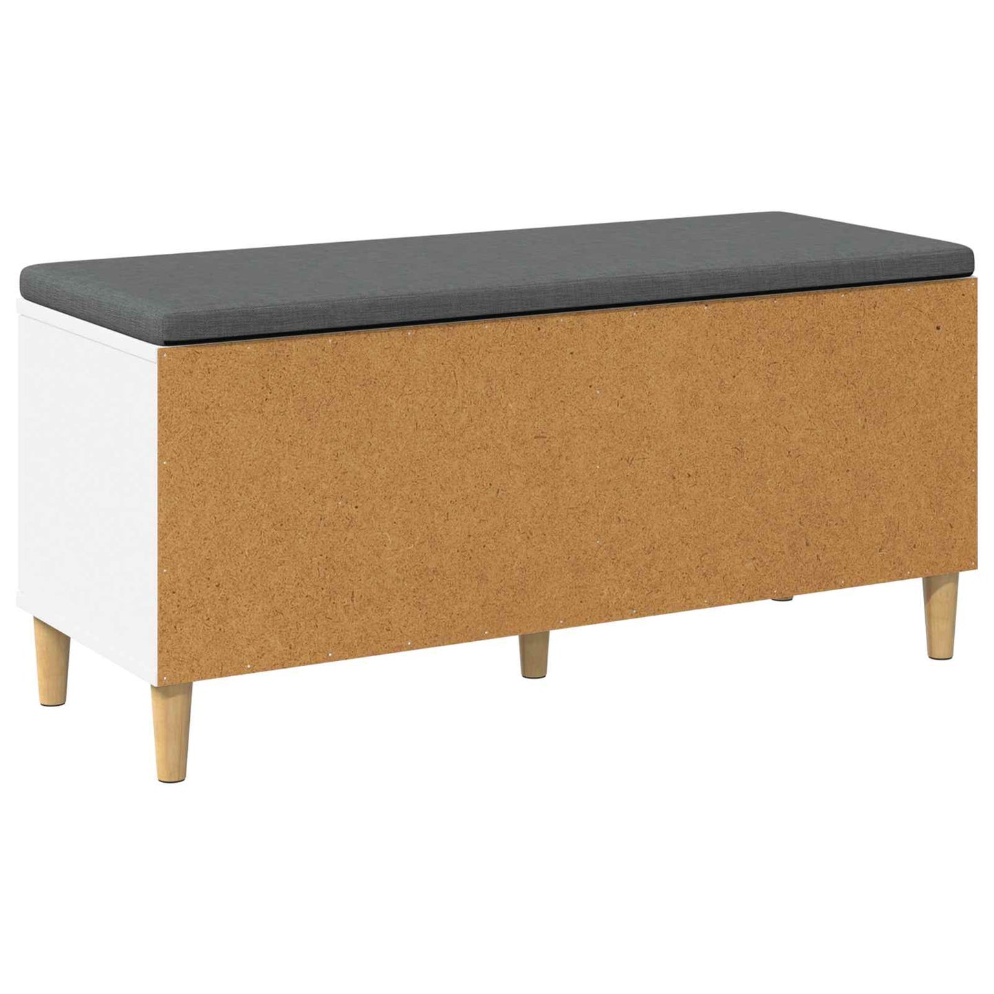 vidaXL Hall Bench White 100 x 38 x 46 cm Engineered Wood and Fabric