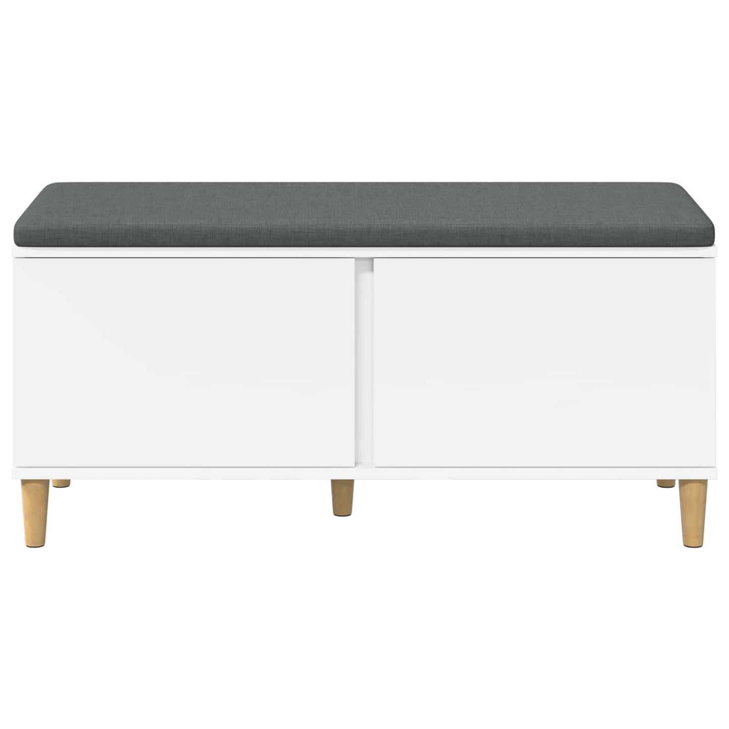 vidaXL Hall Bench White 100 x 38 x 46 cm Engineered Wood and Fabric