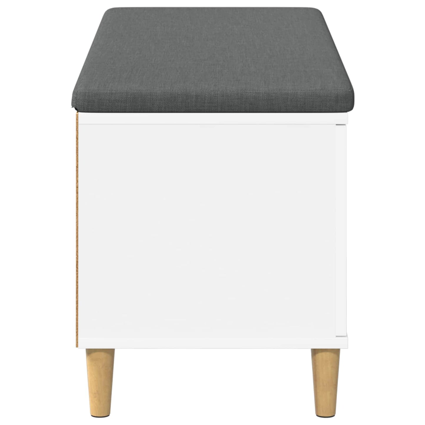 vidaXL Hall Bench White 100 x 38 x 46 cm Engineered Wood and Fabric