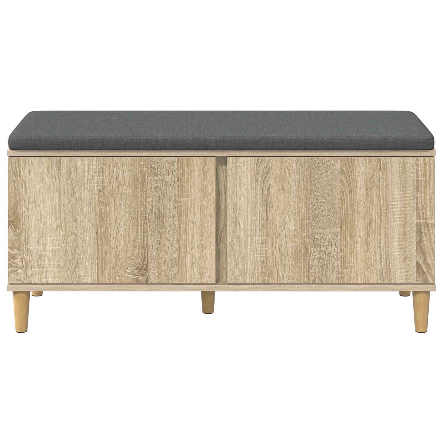 vidaXL Hall Bench with Cushion with Door Sonoma Oak 100 x 38 x 46 cm