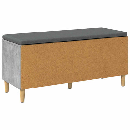 vidaXL Hall Bench with Cushion Concrete Grey 100 x 38 x 46 cm