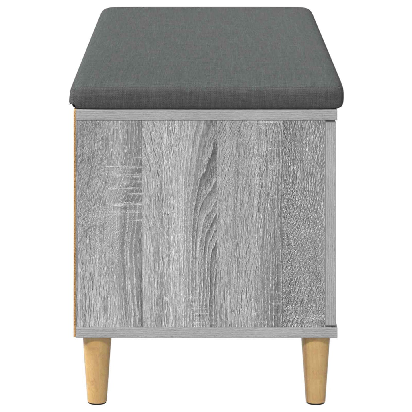 vidaXL Hall Bench with Cushion with Door Grey Sonoma 100 x 38 x 46 cm