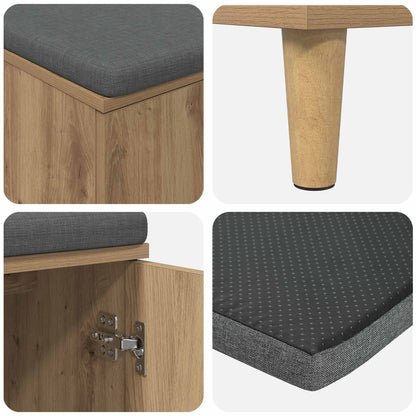 vidaXL Hall Bench Artisan Oak 100 x 38 x 46 cm