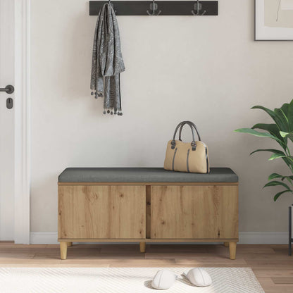 vidaXL Hall Bench Artisan Oak 100 x 38 x 46 cm