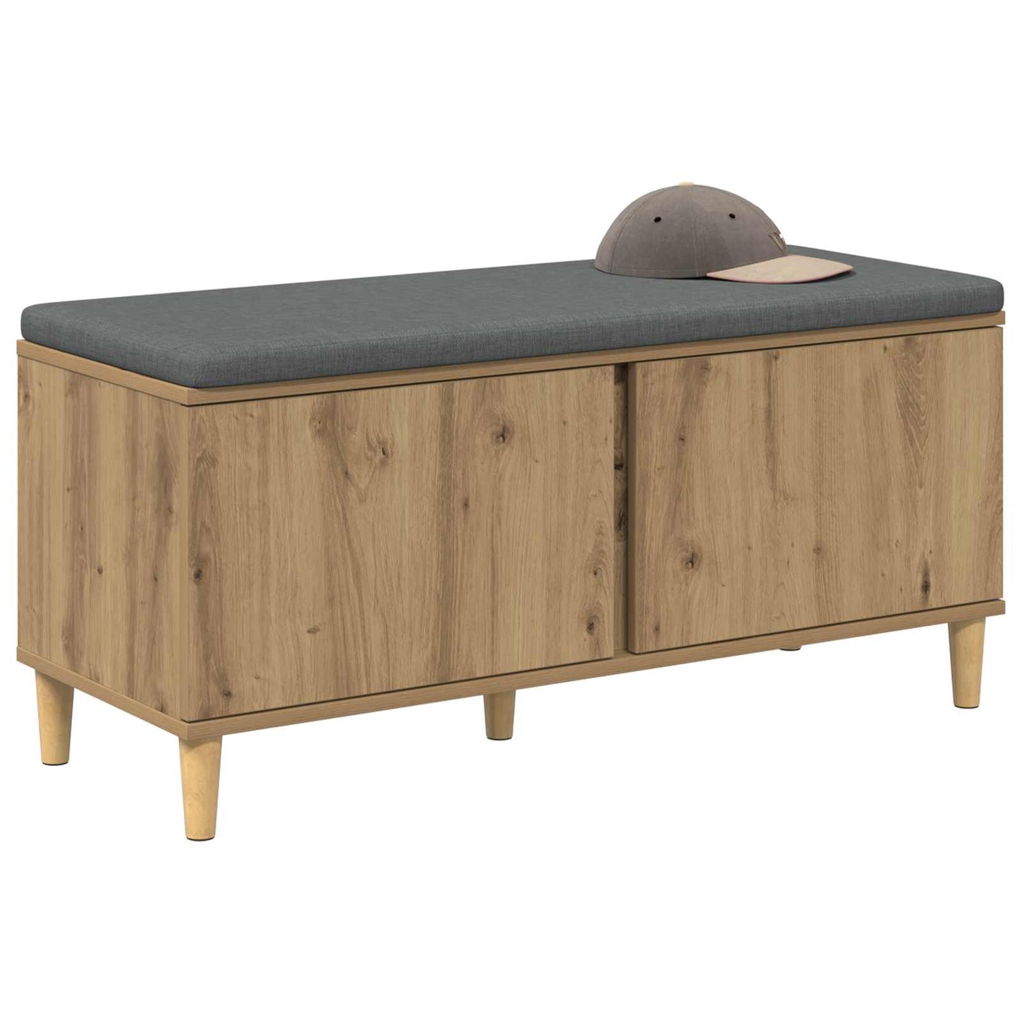 vidaXL Hall Bench Artisan Oak 100 x 38 x 46 cm