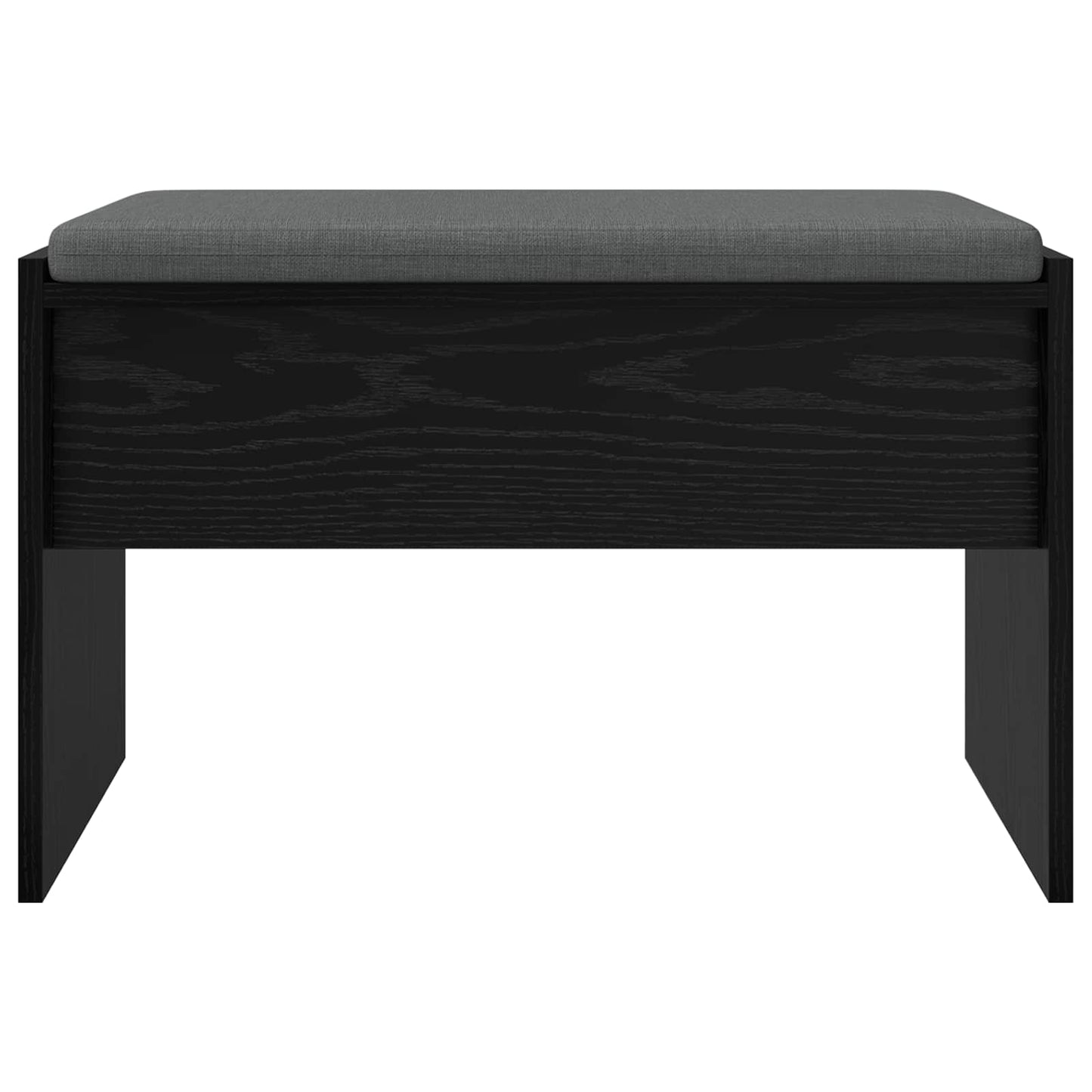 vidaXL Hall Bench with Cushion Black Oak 63 x 38 x 40 cm