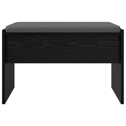 vidaXL Hall Bench with Cushion Black Oak 63 x 38 x 40 cm