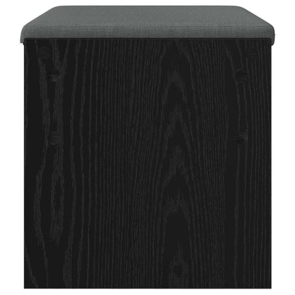 vidaXL Hall Bench with Cushion Black Oak 63 x 38 x 40 cm