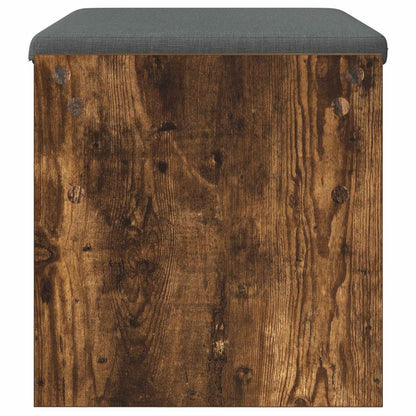 vidaXL Hall Bench with Cushion Smoked Oak 63 x 38 x 40 cm