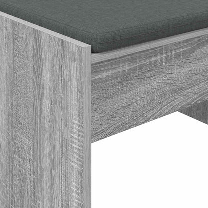 vidaXL Hall Bench with Cushion Grey Sonoma 63 x 38 x 40 cm