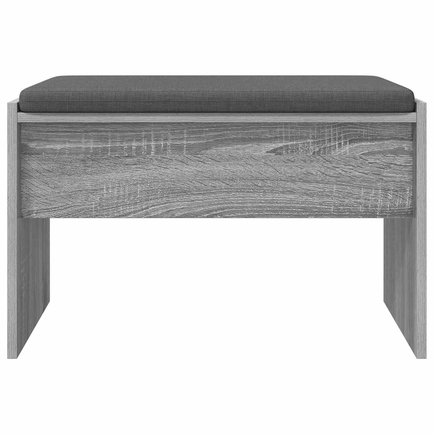 vidaXL Hall Bench with Cushion Grey Sonoma 63 x 38 x 40 cm