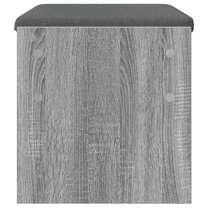 vidaXL Hall Bench with Cushion Grey Sonoma 63 x 38 x 40 cm