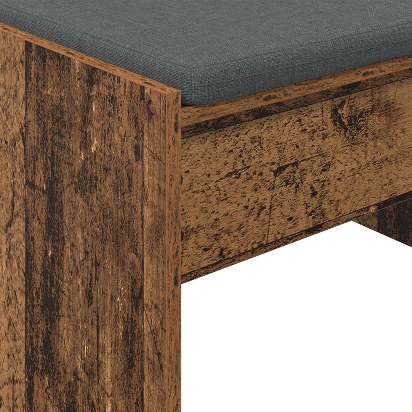 vidaXL Hall Bench with Cushion Old Wood 63 x 38 x 40 cm