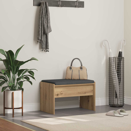 vidaXL Hall Bench Artisan Oak 63 x 38 x 40 cm