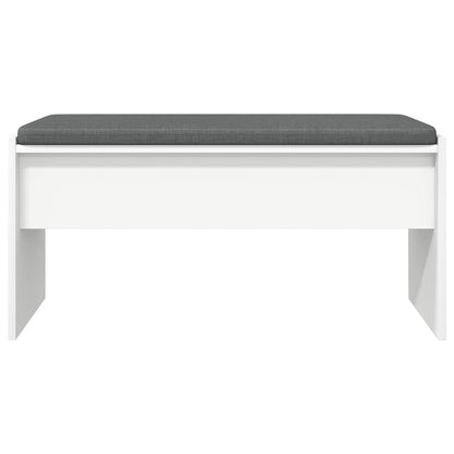 vidaXL Hall Bench with Cushion White 83 x 38 x 40 cm