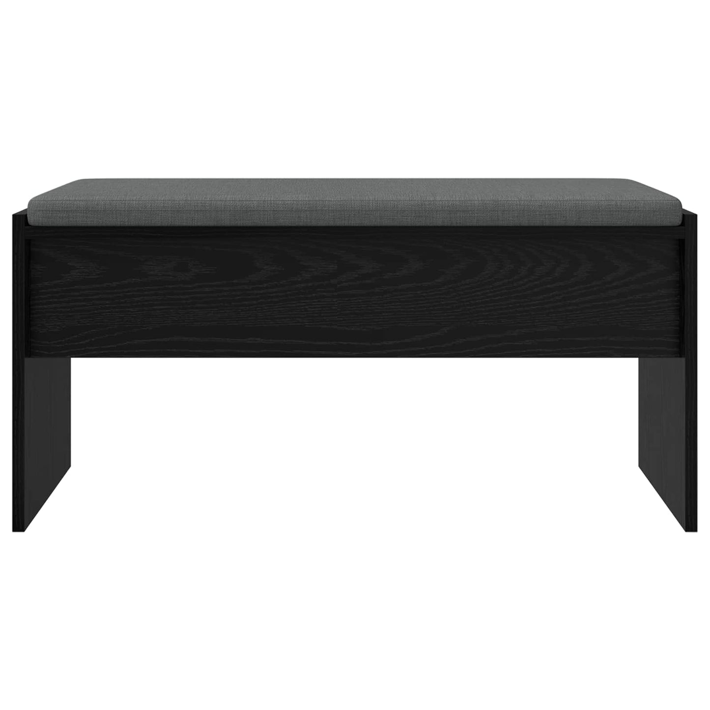 vidaXL Hall Bench with Cushion Black Oak 83 x 38 x 40 cm