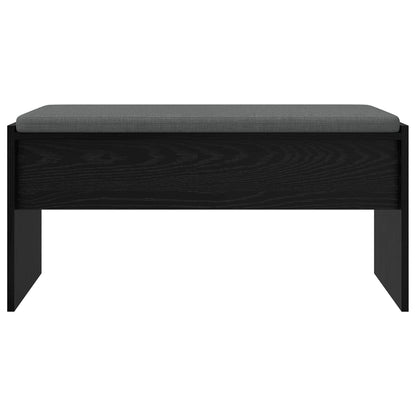 vidaXL Hall Bench with Cushion Black Oak 83 x 38 x 40 cm