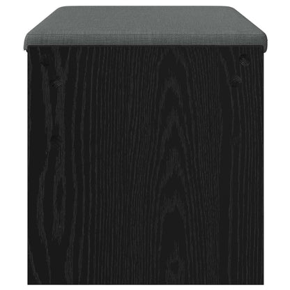 vidaXL Hall Bench with Cushion Black Oak 83 x 38 x 40 cm