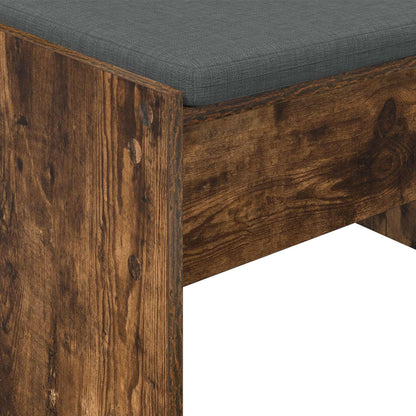 vidaXL Hall Bench with Cushion Smoked Oak 83 x 38 x 40 cm