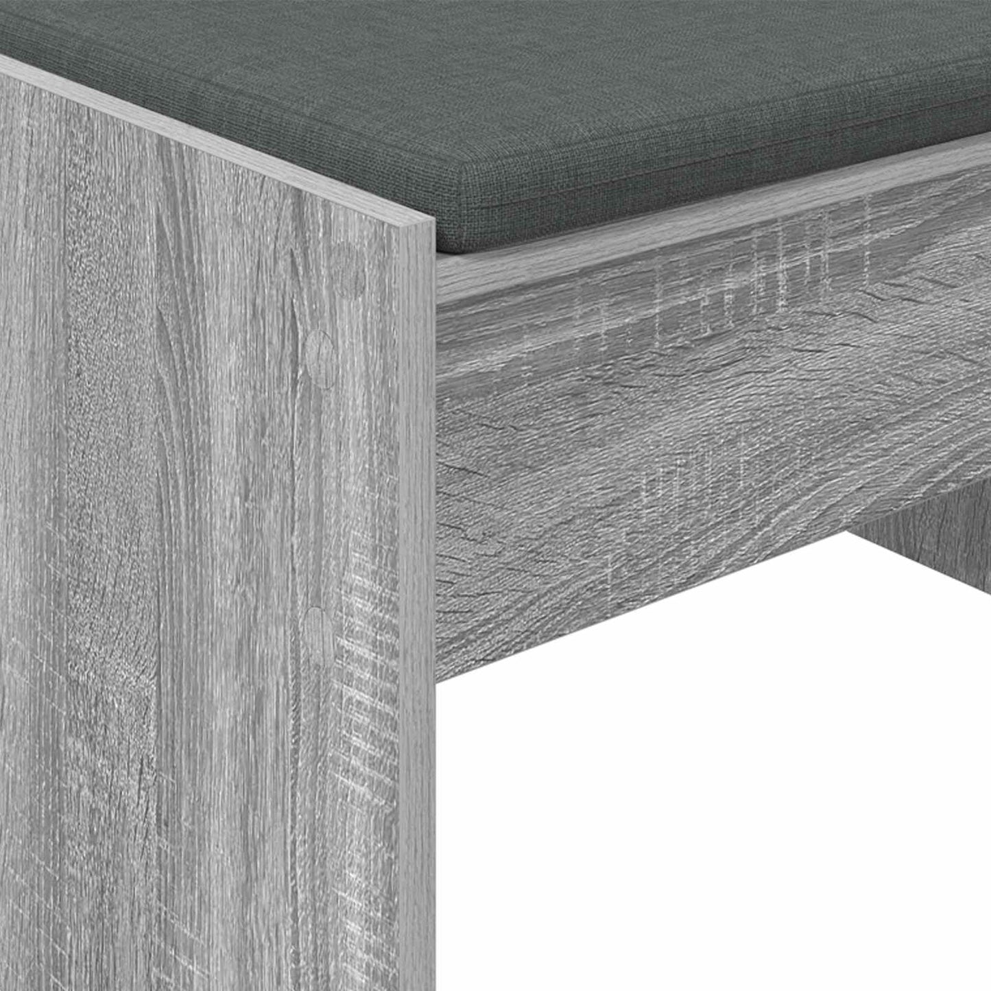vidaXL Hall Bench with Cushion Grey Sonoma 83 x 38 x 40 cm