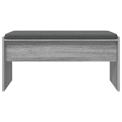 vidaXL Hall Bench with Cushion Grey Sonoma 83 x 38 x 40 cm