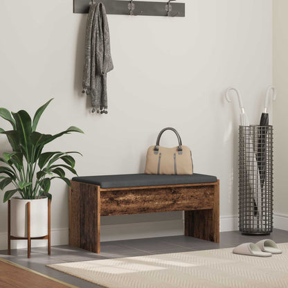vidaXL Hall Bench with Cushion Old Wood 83 x 38 x 40 cm