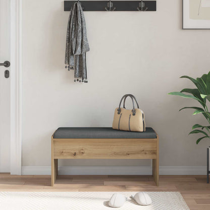 vidaXL Hall Bench Artisan Oak 83 x 38 x 40 cm