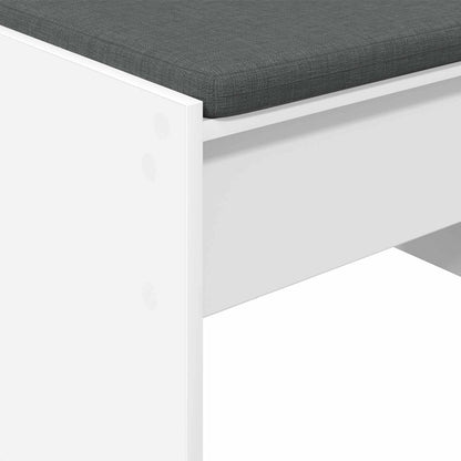 vidaXL Hall Bench with Cushion White 103 x 38 x 40 cm