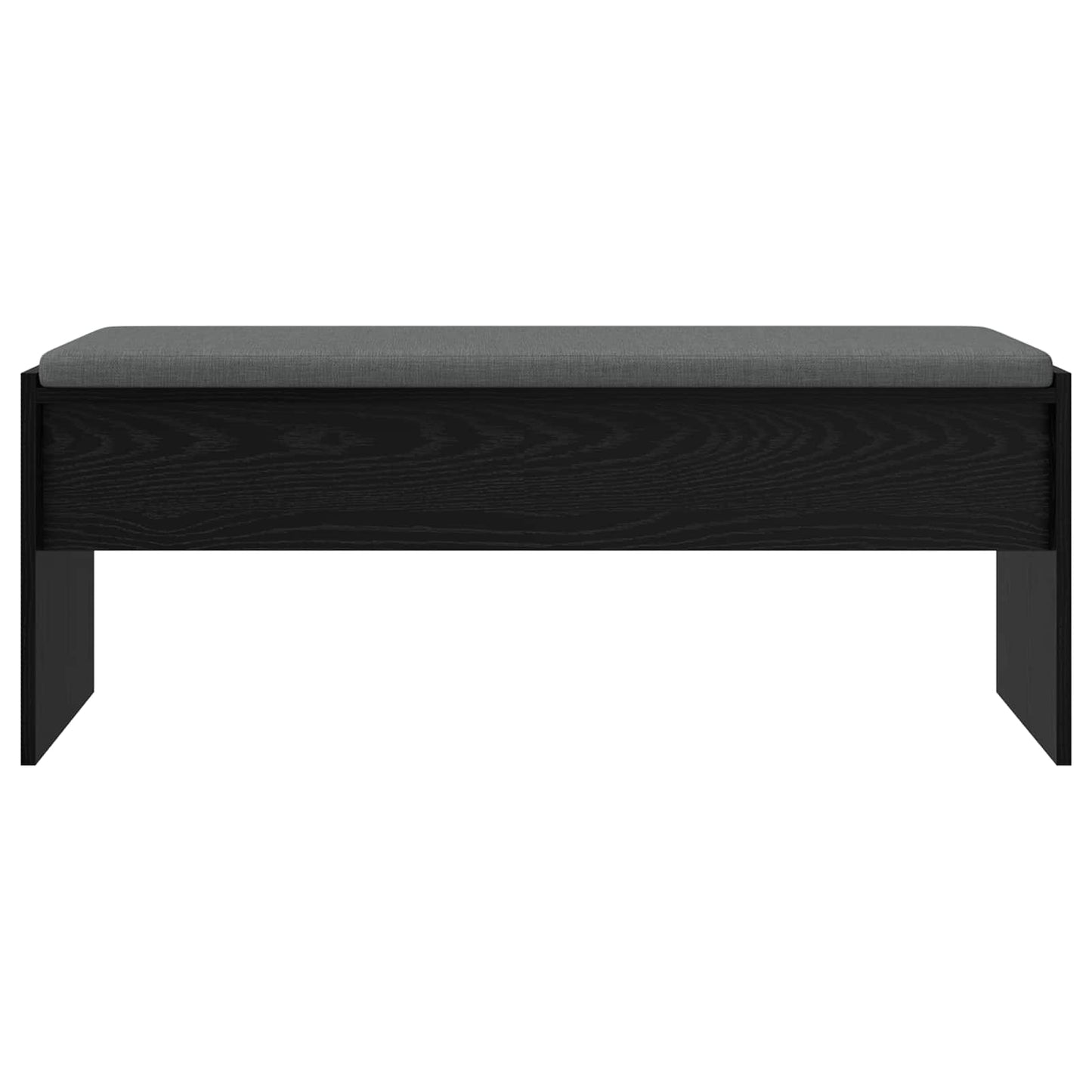 vidaXL Hall Bench with Cushion Black Oak 103 x 38 x 40 cm