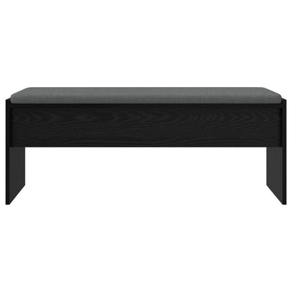 vidaXL Hall Bench with Cushion Black Oak 103 x 38 x 40 cm