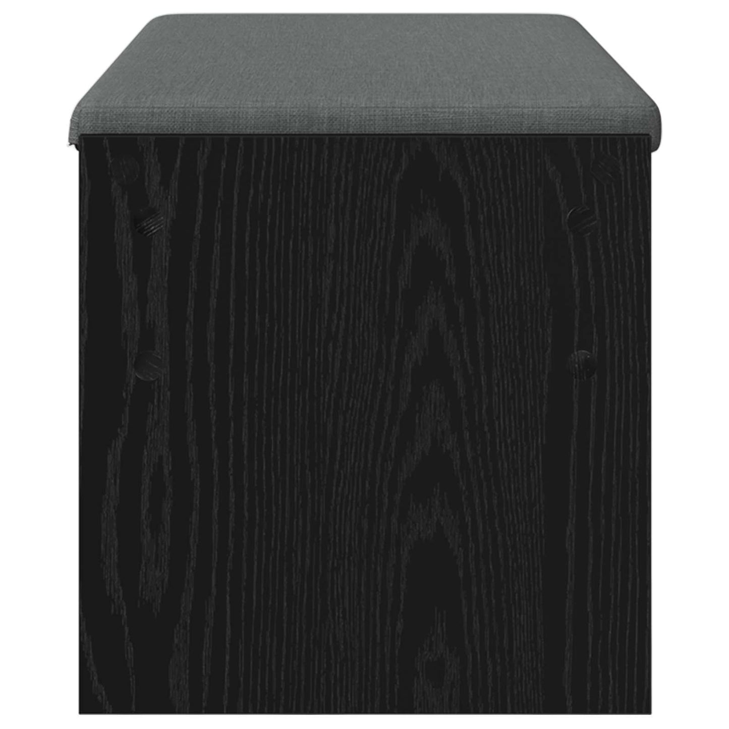 vidaXL Hall Bench with Cushion Black Oak 103 x 38 x 40 cm