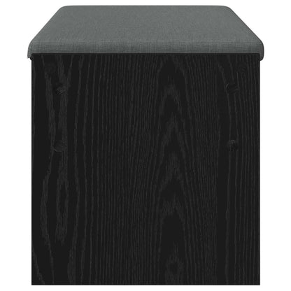 vidaXL Hall Bench with Cushion Black Oak 103 x 38 x 40 cm