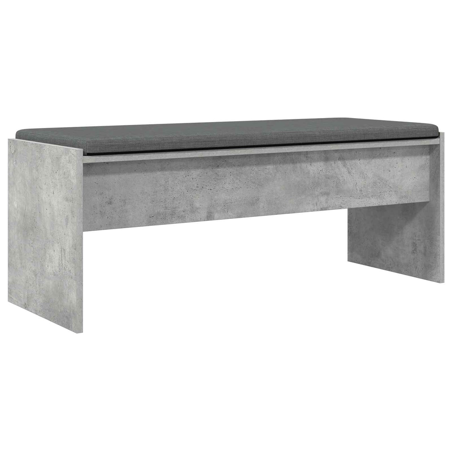 vidaXL Hall Bench with Cushion Concrete Grey 103 x 38 x 40 cm