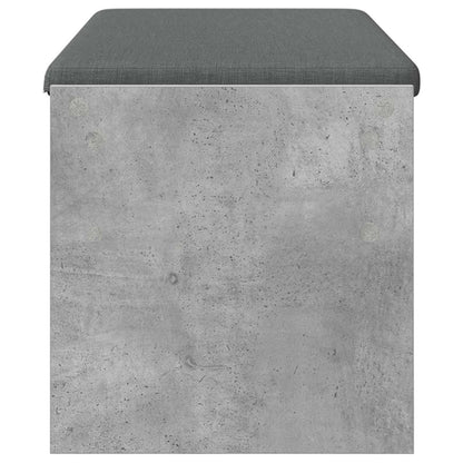 vidaXL Hall Bench with Cushion Concrete Grey 103 x 38 x 40 cm