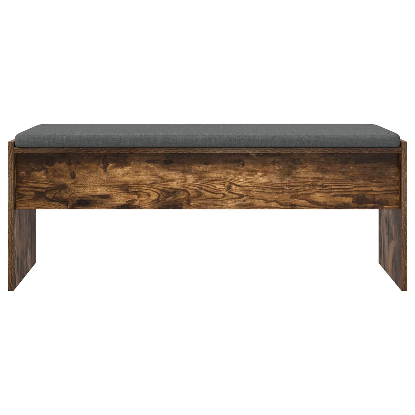 vidaXL Hall Bench with Cushion Smoked Oak 103 x 38 x 40 cm