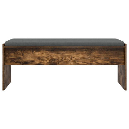 vidaXL Hall Bench with Cushion Smoked Oak 103 x 38 x 40 cm