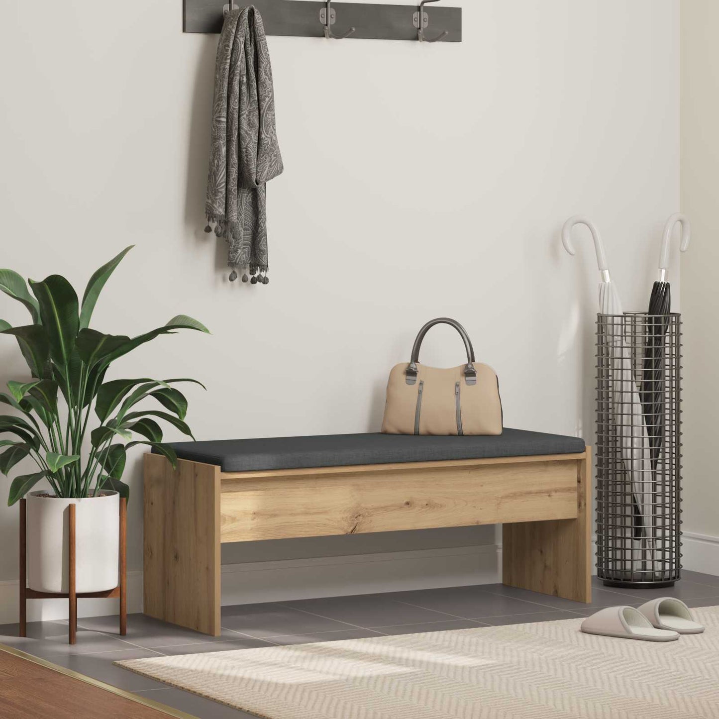 vidaXL Hall Bench Artisan Oak 103 x 38 x 40 cm