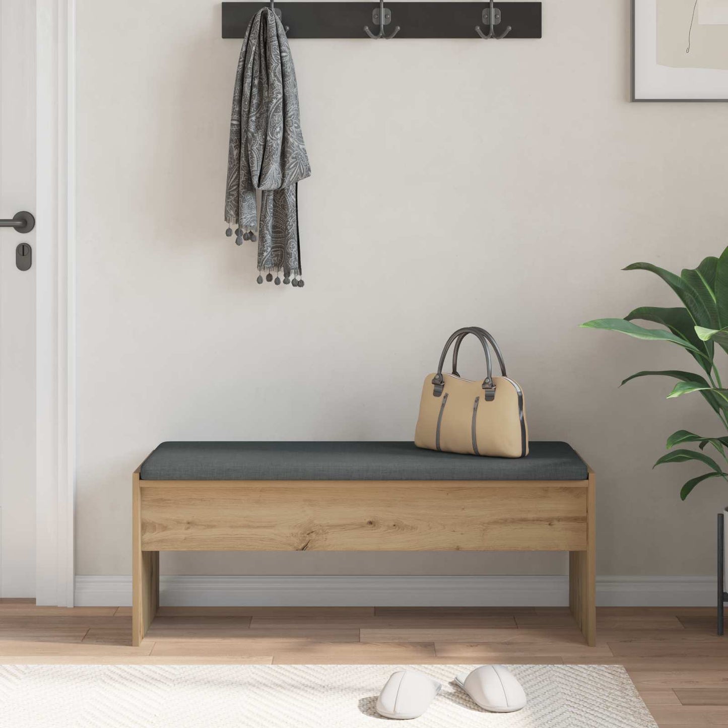 vidaXL Hall Bench Artisan Oak 103 x 38 x 40 cm