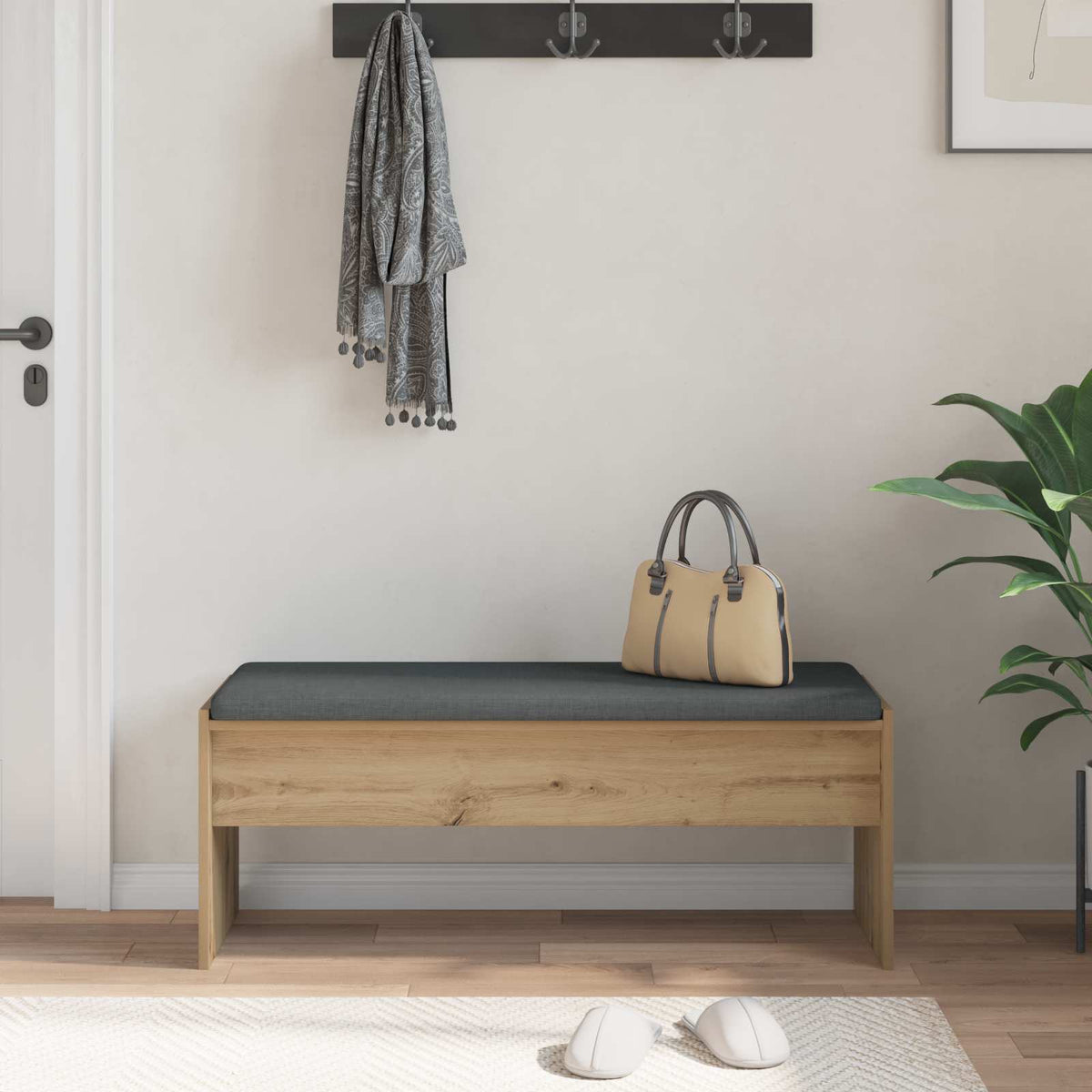 vidaXL Hall Bench Artisan Oak 103 x 38 x 40 cm